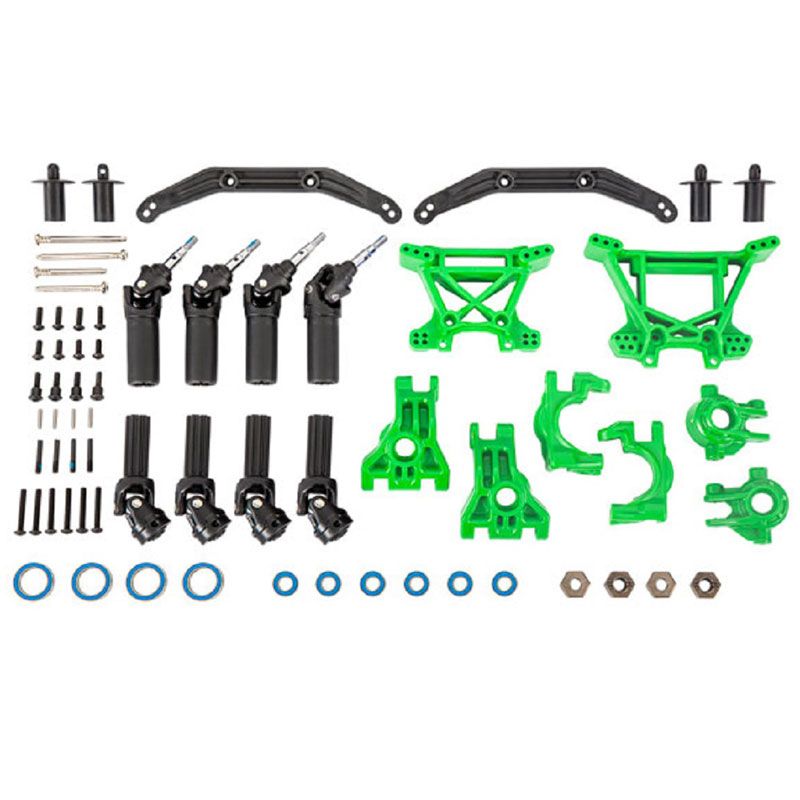 TRAXXAS OUTER DRIVELINE & SUSPENSION UPGRADE KIT EXTREME HEAVY DUTY GREEN