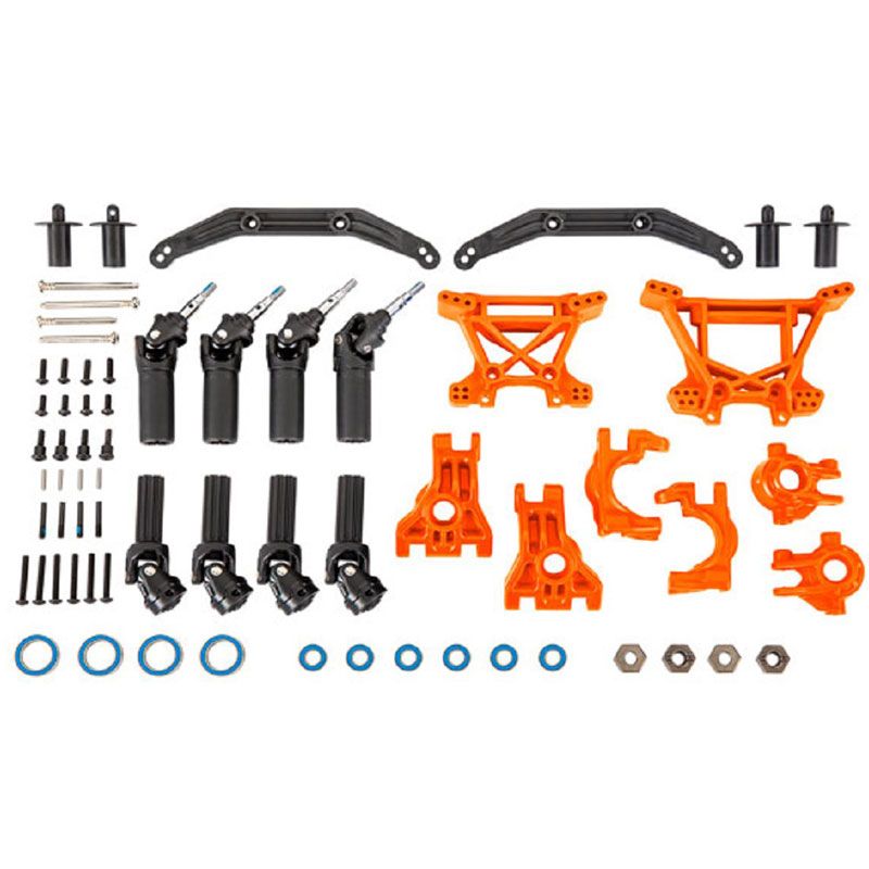TRAXXAS OUTER DRIVELINE & SUSPENSION UPGRADE KIT EXTREME HEAVY DUTY ORANGE