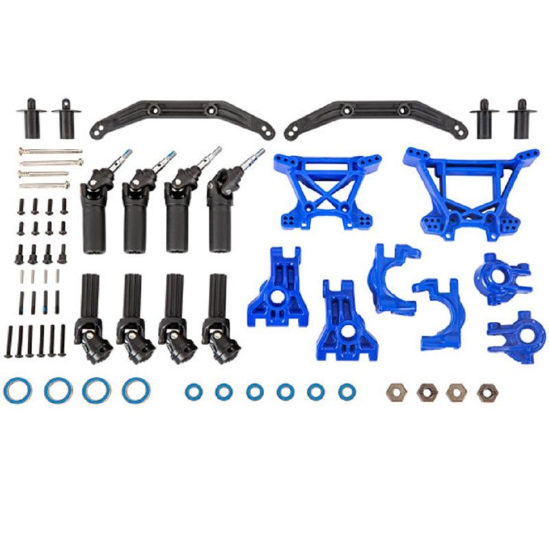 TRAXXAS OUTER DRIVELINE & SUSPENSION UPGRADE KIT EXTREME HEAVY DUTY BLUE