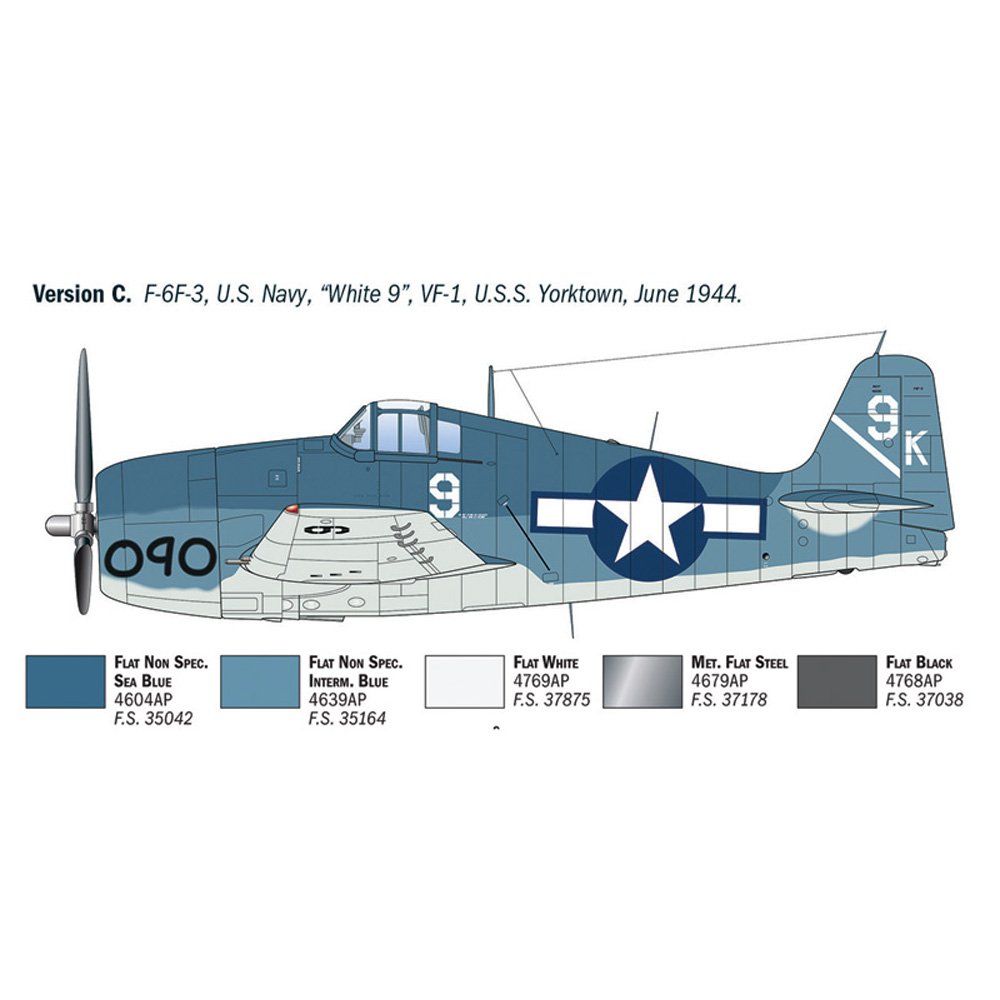 ITALERI 1/72 GRUMMAN HELLCAT F6 F-3