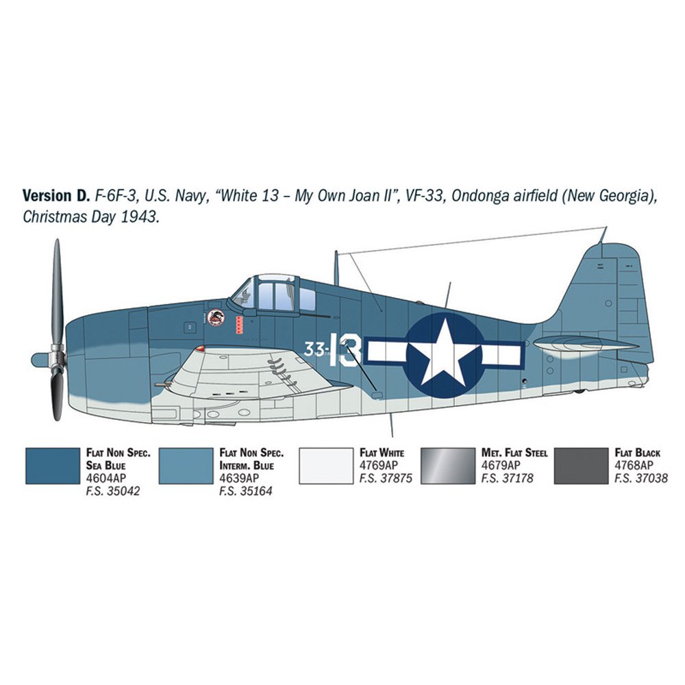 ITALERI 1/72 GRUMMAN HELLCAT F6 F-3