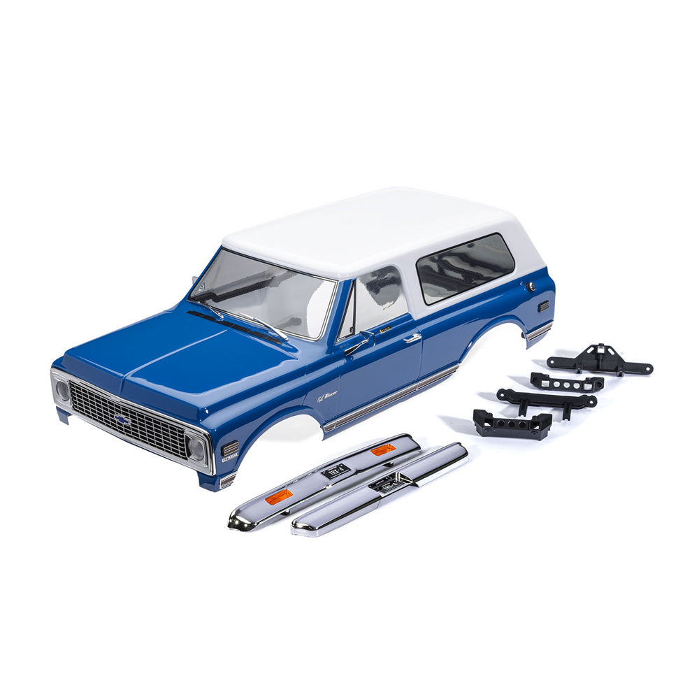 TRAXXAS TRX-4 1972 CHEVROLET BLAZER BLUE & WHITE CLIPLESS BODY