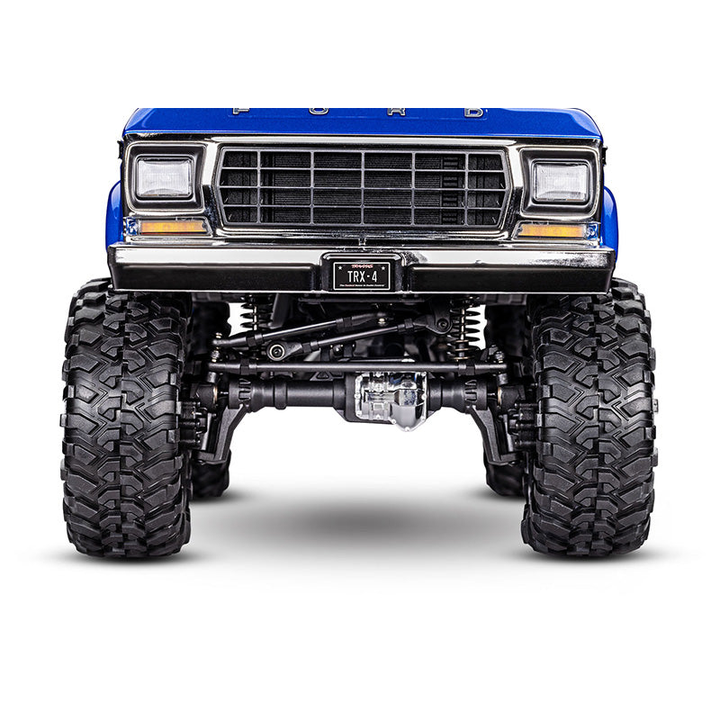 TRAXXAS TRX-4 HIGH TRAIL EDITION WITH 1979 FORD F-150 TRUCK BODY 1/10 SCALE 4WD - BLUE