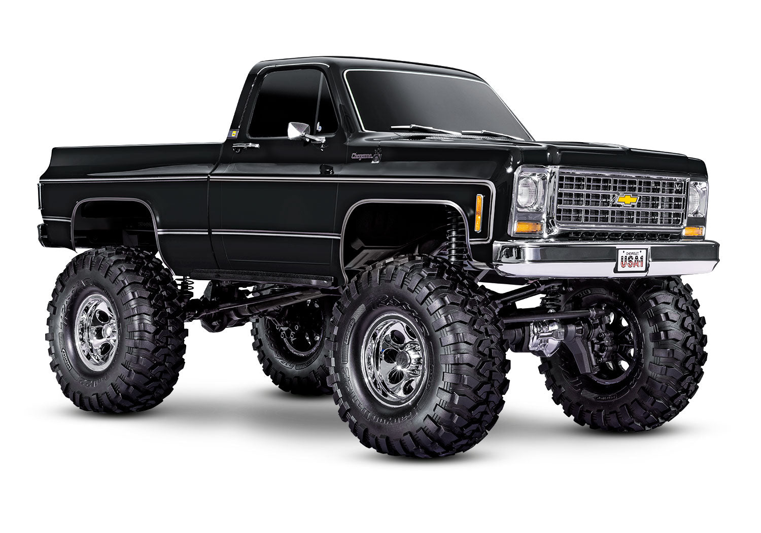 TRAXXAS TRX-4 SCALE & TRAIL CRAWLER WITH 1979 CHEVROLET K10 TRUCK-BLK