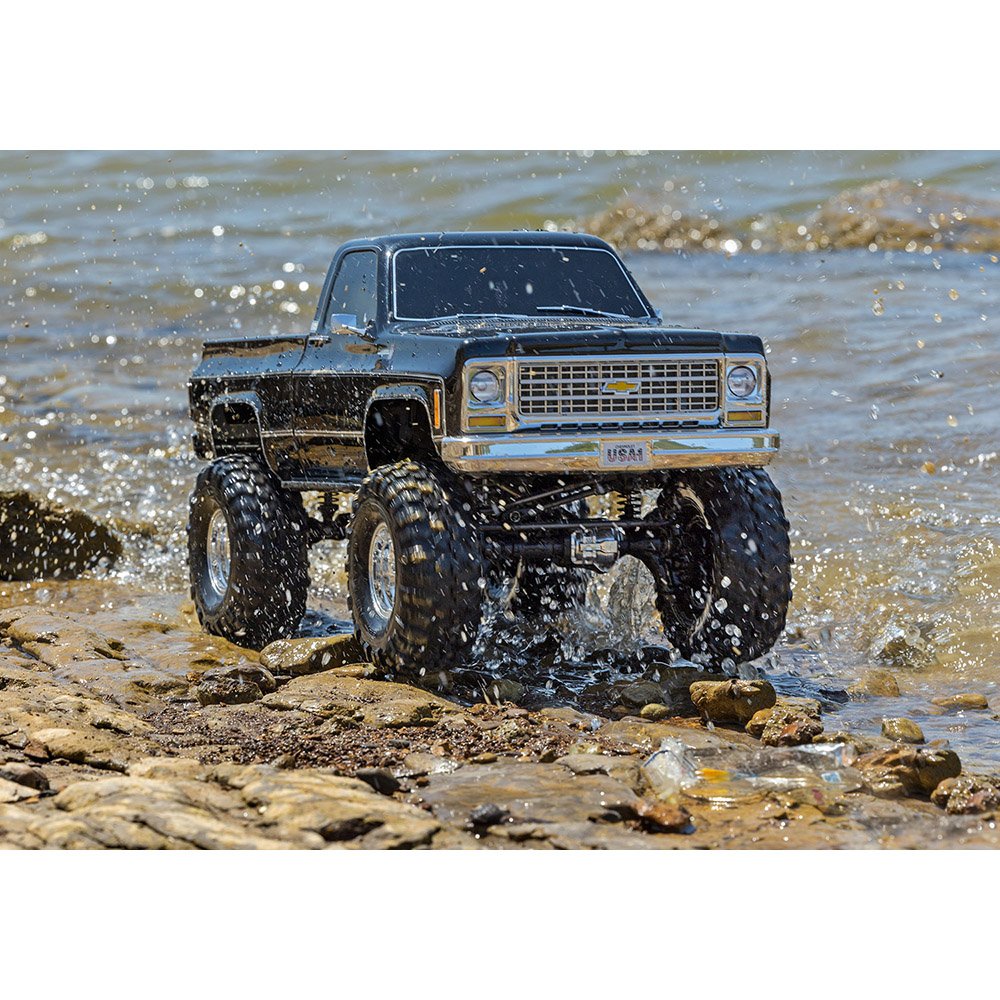 TRAXXAS TRX-4 SCALE & TRAIL CRAWLER WITH 1979 CHEVROLET K10 TRUCK-BLK
