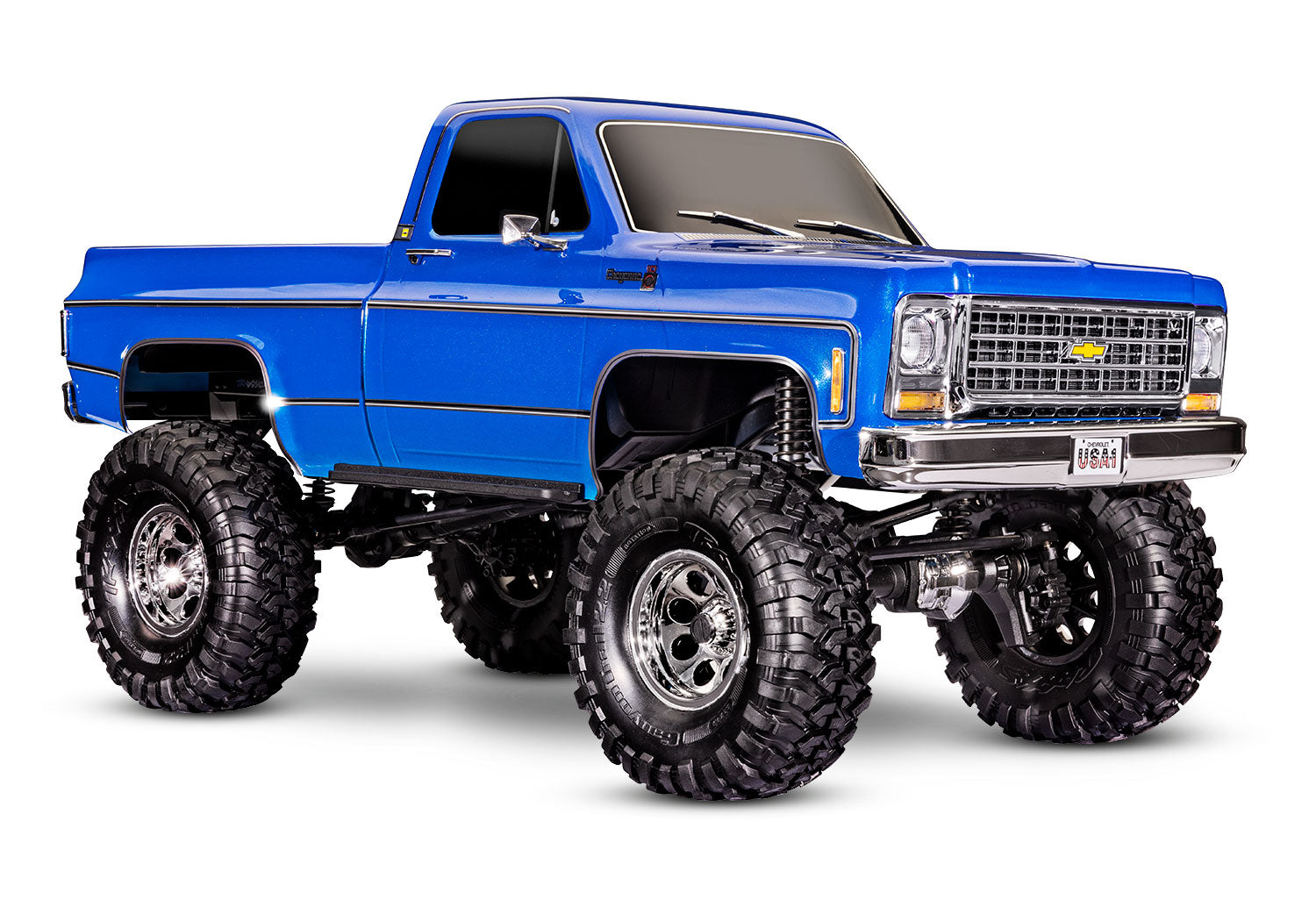 TRAXXAS TRX-4 SCALE & TRAIL CRAWLER WITH 1979 CHEVROLET K10 TRUCK-METALIC BLUE