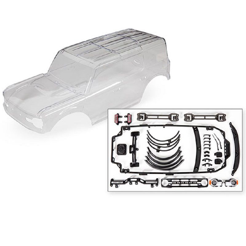 TRAXXAS BODY FORD BRONCO (2021) OXFORD - CLEAR