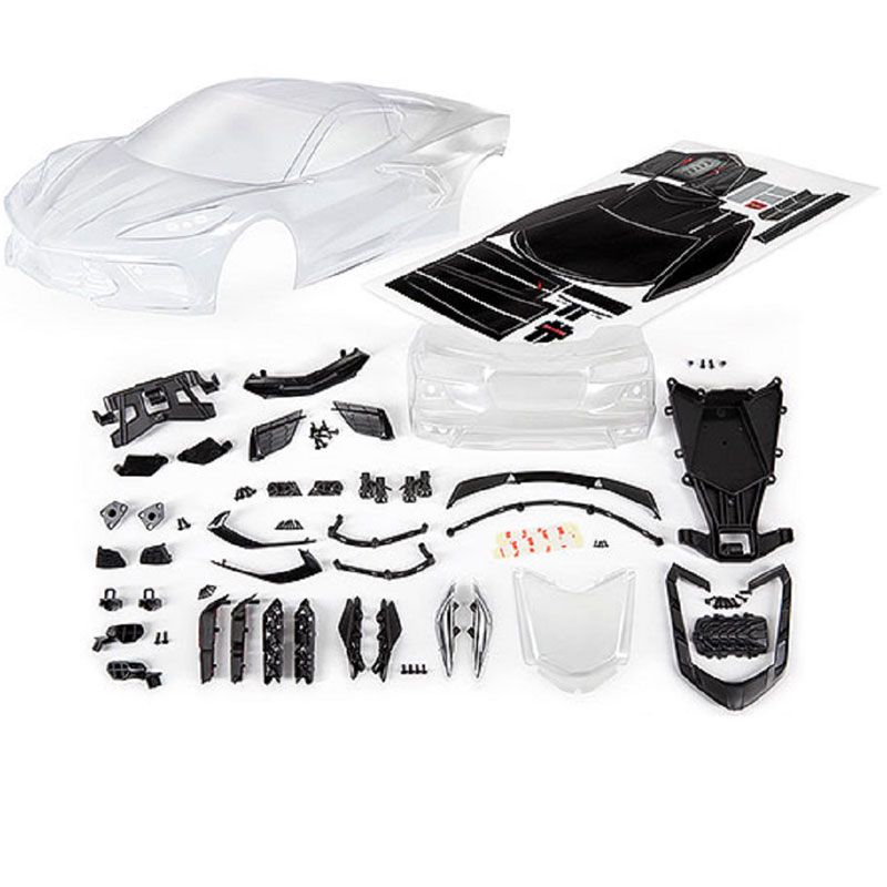 TRAXXAS BODY CHEVROLET CORVETTE STINGRAY (CLEAR)