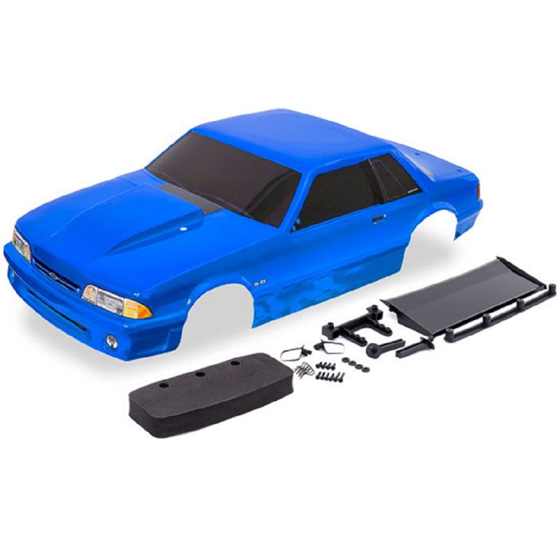 TRAXXAS BODY FORD MUSTANG FOX BODY BLUE