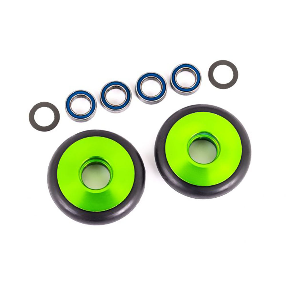 TRAXXAS WHEELS WHEELIE BAR 6061-T6 ALUM(GREEN-ANOD) (2)