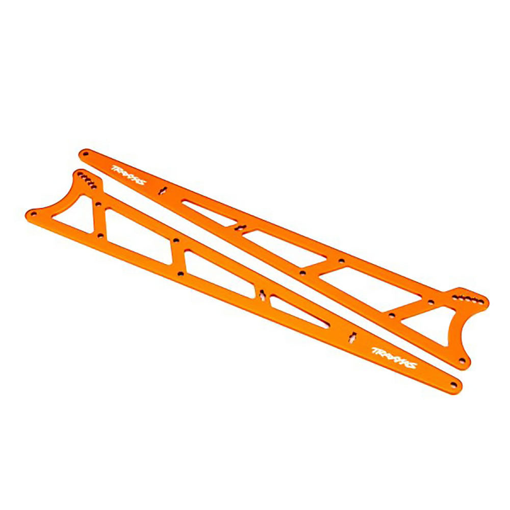 TRAXXAS SIDE PLATES WHEELIE BAR ORANGE (ALUM) (2)