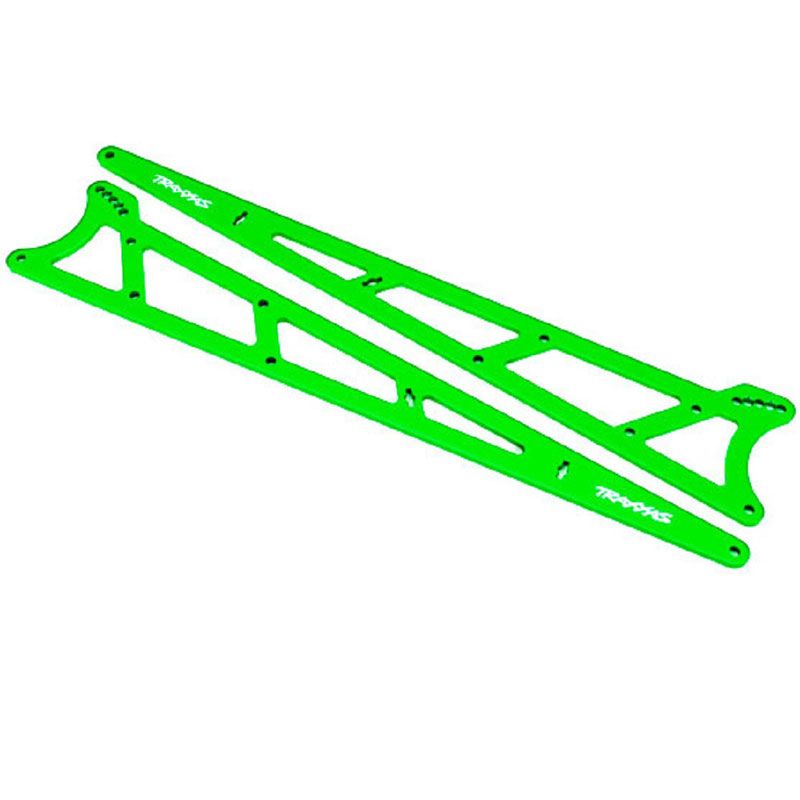 TRAXXAS SIDE PLATES WHEELIE BAR GREEN (ALUMINUM) (2)