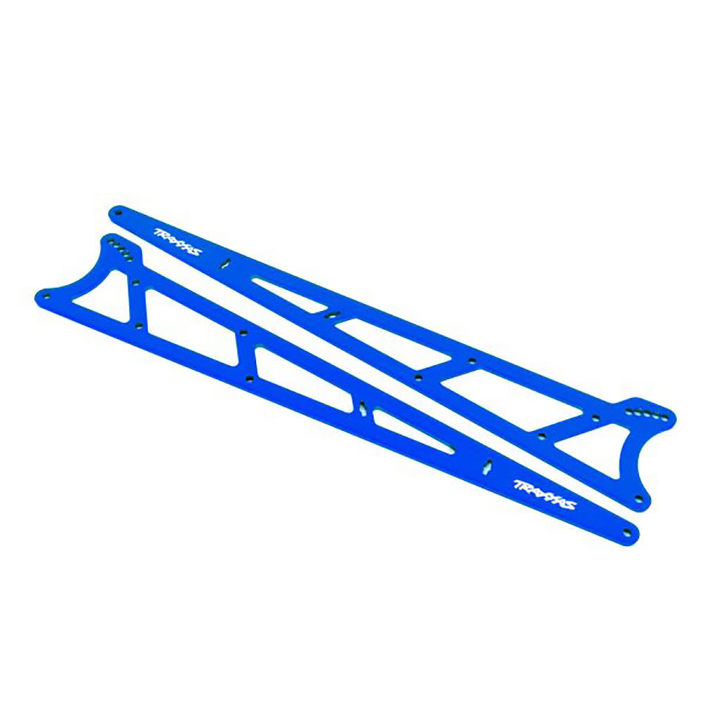 TRAXXAS SIDE PLATES WHEELIE BAR BLUE (ALUM) (2)