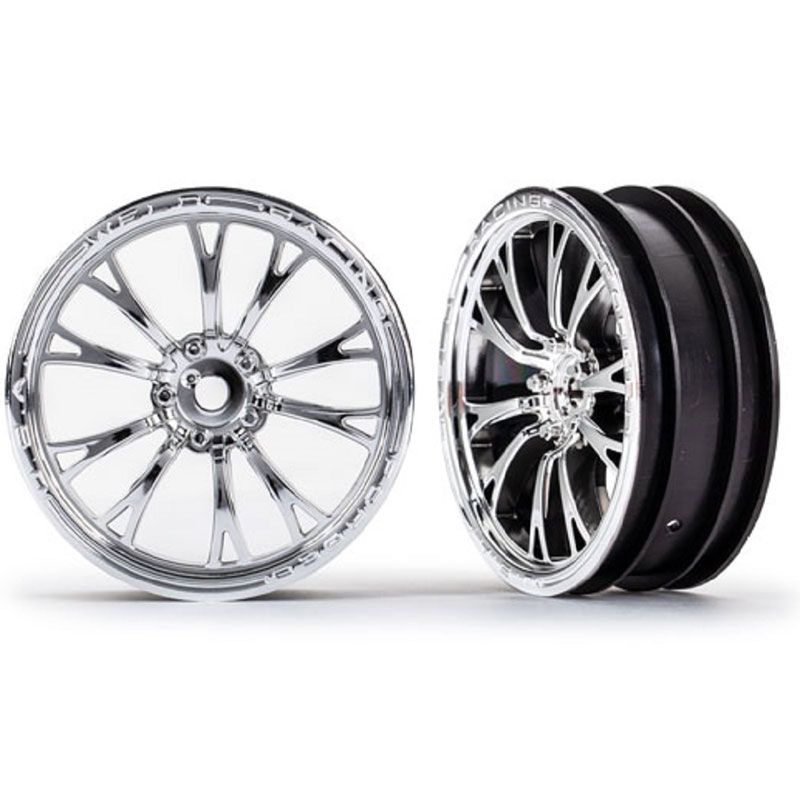 TRAXXAS WHEELS WELD CHROME (FRONT) (2)