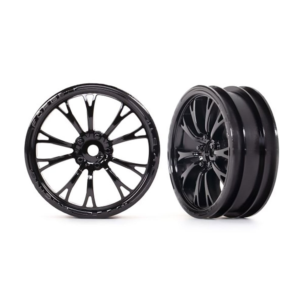TRAXXAS WHEELS WELD GLOSS BLACK (FRONT) (2)
