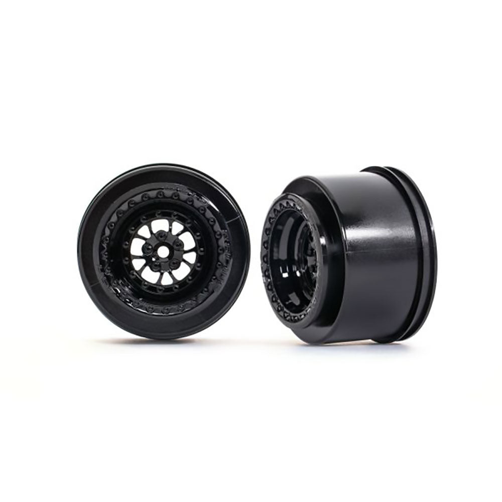TRAXXAS WHEELS WELD BLACK CHROME (REAR) (2)
