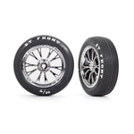 TRAXXAS T&W ASSEM(WELD GLOSS BLK WHLS MICKEY THOMPSON ET FRONT TIRES) (2)