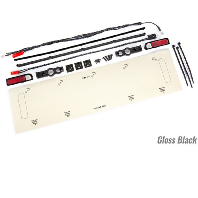 TRAXXAS LED TAIL LIGHTS (RED) POWER HARNESS/ TAIL LIGHT HOUSINGS (L&R)/ TAILGATE TRIM (BLACK)
