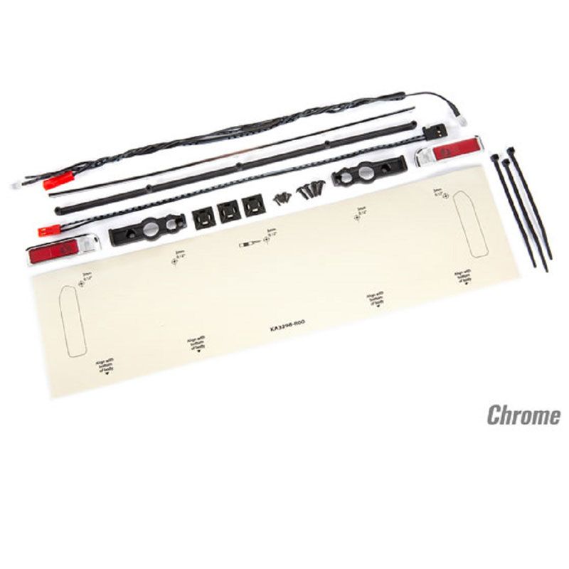 TRAXXAS LED TAIL LIGHTS (RED) POWER HARNESS/ TAIL LIGHT HOUSINGS (L&R) TAILGATE TRIM (CHRM)