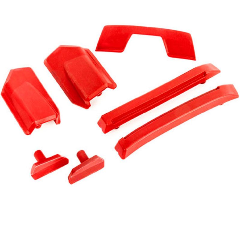 TRAXXAS BODY REINFORCEMENT SET RED/ SKID PADS (ROOF)(FITS #9511 BODY)
