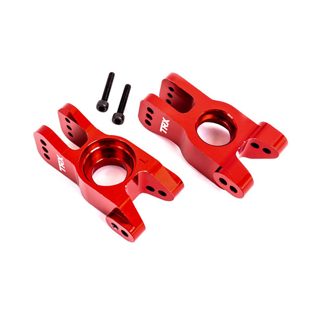 TRAXXAS CARRIER STUB AXLE ALUM RED L/R