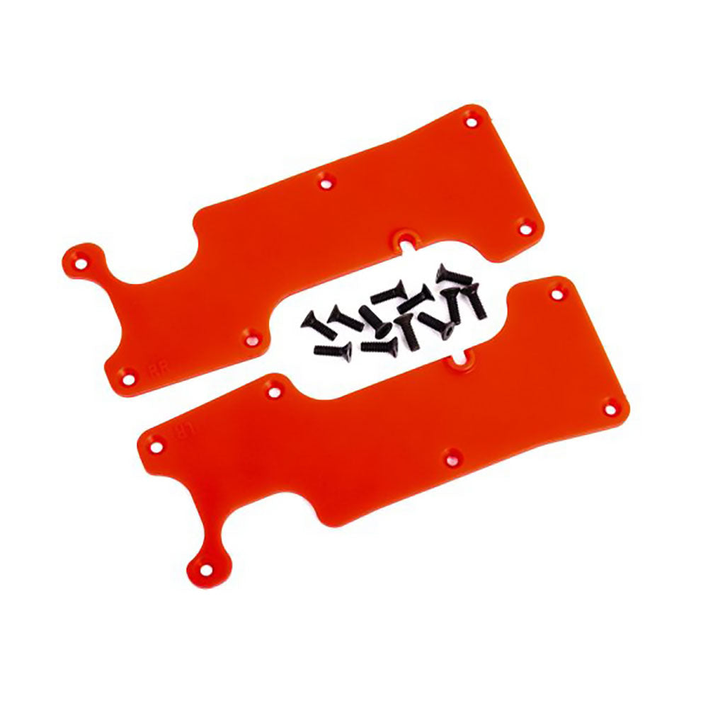 TRAXXAS SUSPENSION ARM COVERS RED REAR (L&R)