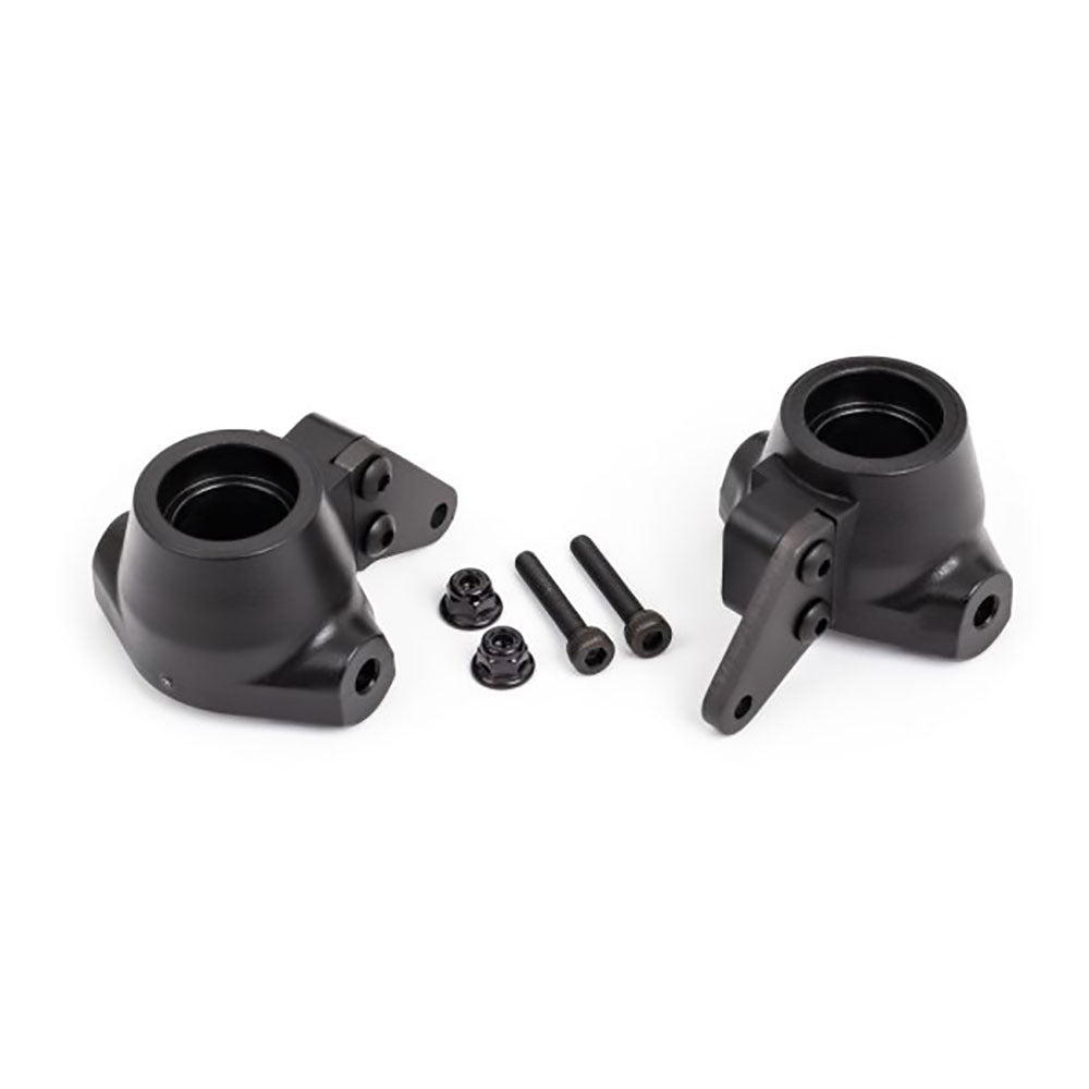 TRAXXAS STEERING BLOCKS L&R STEERING BLOCK ARMS (ALUM DARK TITANIUM-ANOD) (2)
