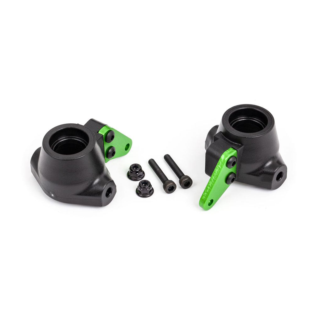 TRAXXAS STEERING BLOCKS L&R  STEERING BLOCK ARMS (ALUM GREEN-ANOD) (2)