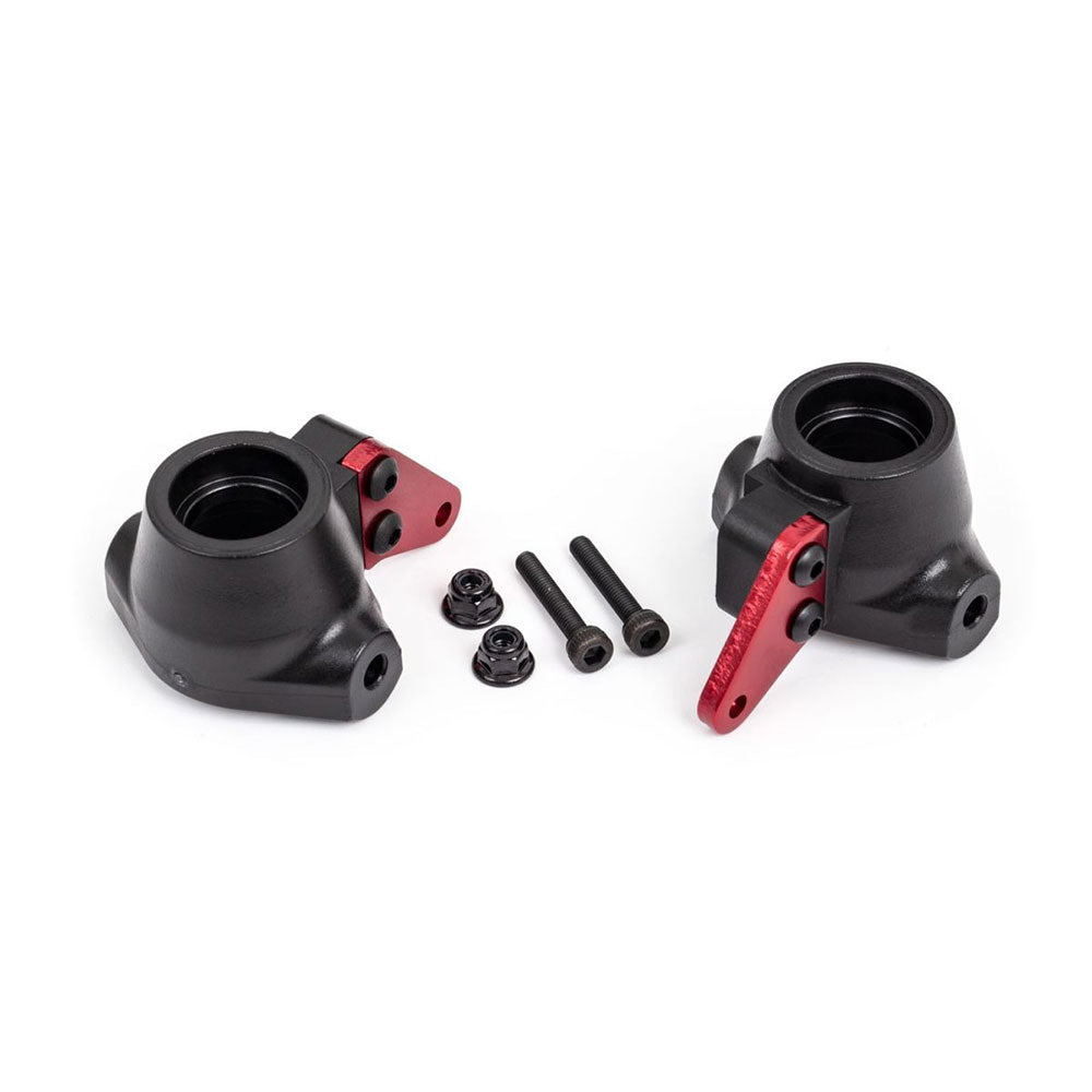 TRAXXAS STEERING BLOCKS  L&R/ STEERING BLOCK ARMS (ALUM RED-ANOD) (2)