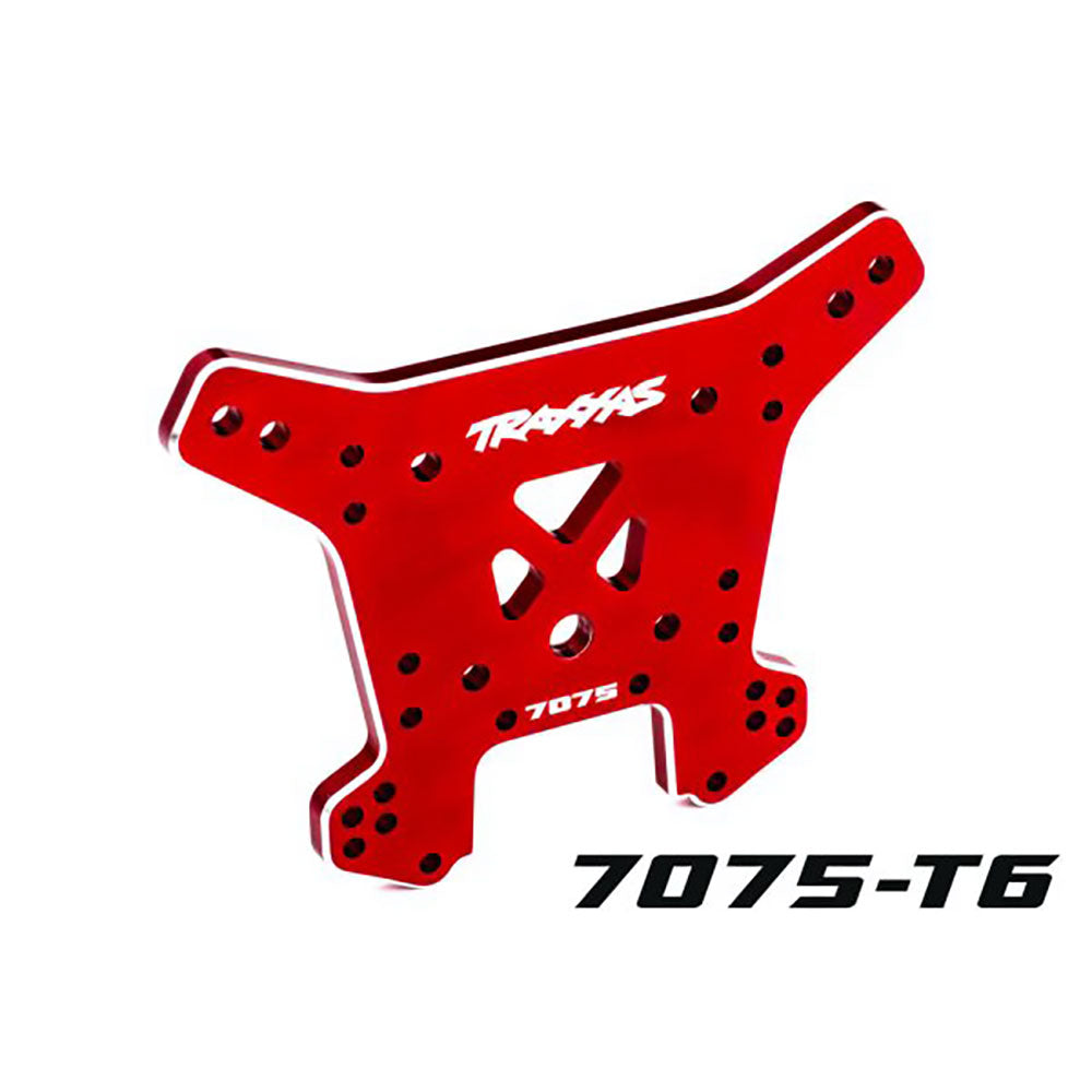 TRAXXAS SHOCK TOWER REAR ALUMINUM RED