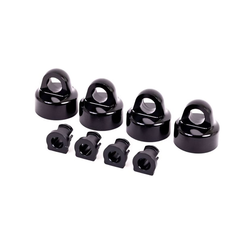TRAXXAS SHOCK CAPS ALUM (BLK-ANOD) GT-MAXX SHOCKS (4)