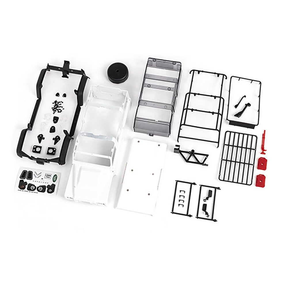 TRAXXAS BODY LAND ROVER DEFENDER COMPLETE (UNASSEMBLED) (WHITE REQUIRES PAINTING)
