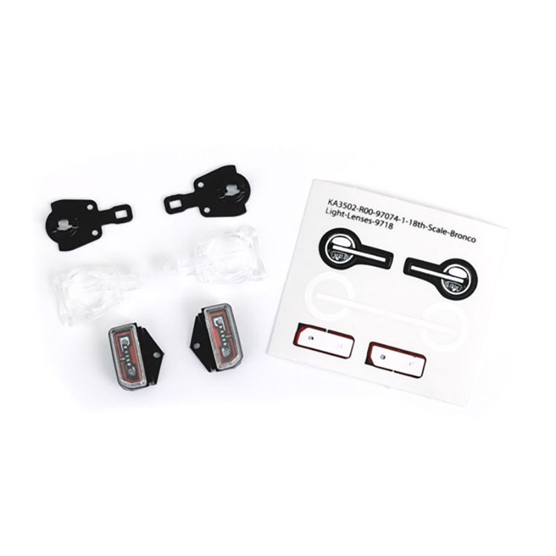 TRAXXAS LED LENSES BODY FRONT & REAR (COMPLETE SET) (FITS #9711 BODY)
