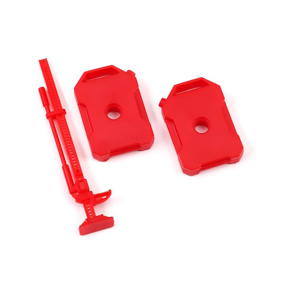 TRAXXAS FUEL CANISTERS (L&R)/ JACK (RED) (FITS #9712 BODY)