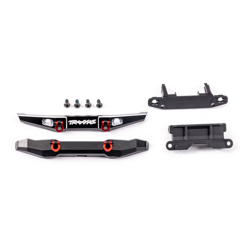 TRAXXAS BUMPER FRONT (1) REAR (1) ALUM BLK