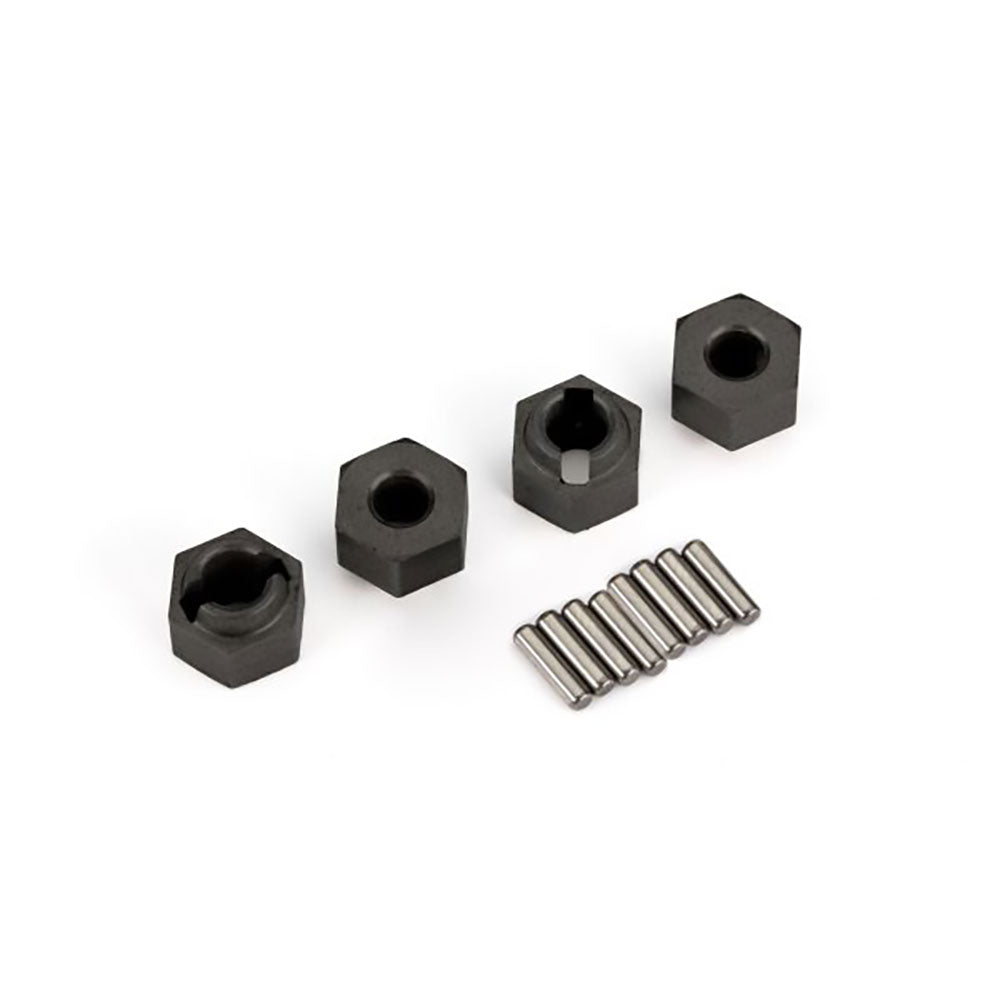 TRAXXAS WHEEL HUBS 7MM HEX (STEEL) (4)/ AXLE PINS (8)