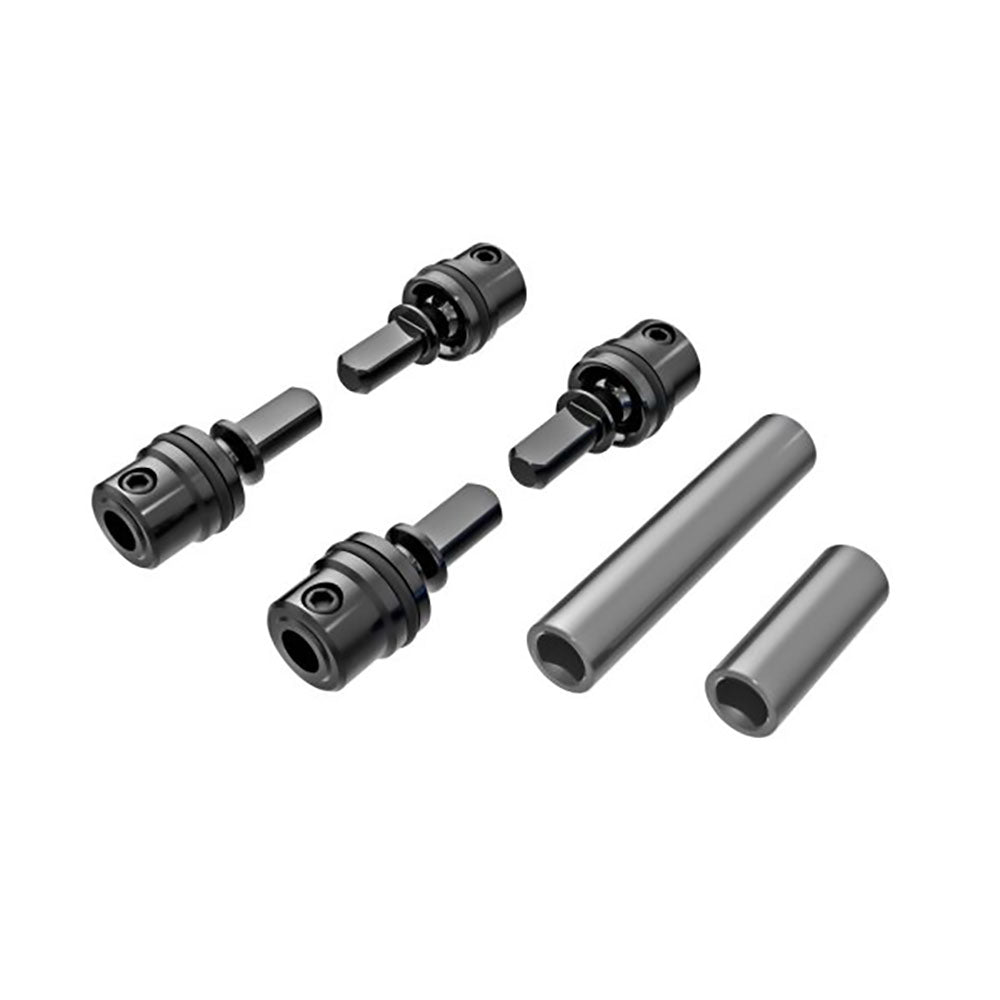 TRAXXAS GRAY DRIVESHAFTS CENTER MALE (STEEL) (4)/ DRIVESHAFTS CENTER FEMALE 6061-T6 ALUMINUM (FRO