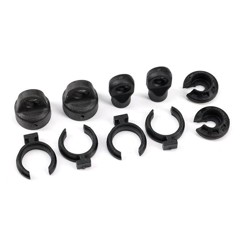 TRAXXAS SHOCK CAP (2)/ SPRING PERCH (2)/ ROD END (2)/ SPRING PRELOAD SPACER (4)