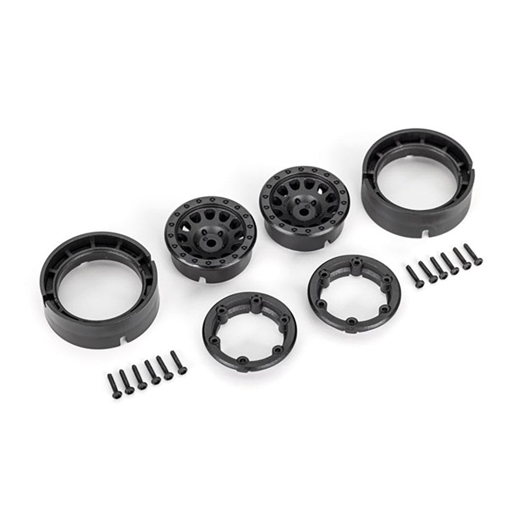 TRAXXAS BLKBL - METHOD RACE WHEELS 1.0' 105 BEADLOCK (BLK & BLUE BEADLOCK) (2)