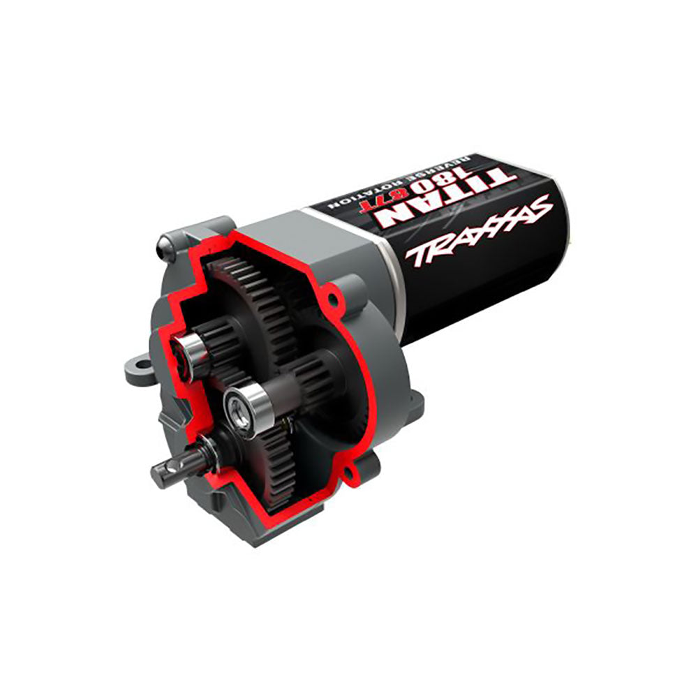 TRAXXAS TRANSMISSION COMPLETE (HIGH RANGE (TRAIL) GEARING) (16.6:1 REDUCTION RATIO) (INC. TITAN 87T M