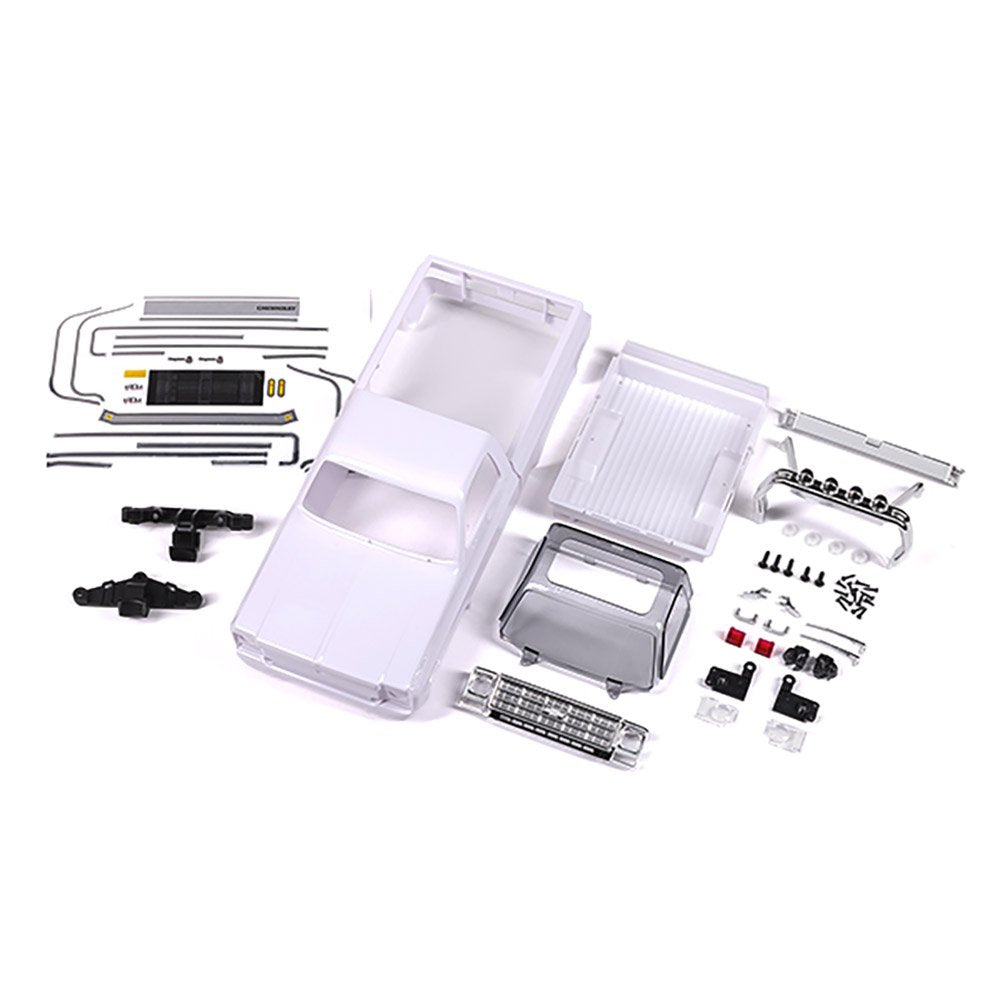 TRAXXAS BODY, CHEVROLET K10 TRUCK (1979),  COMPLETE, WHITE