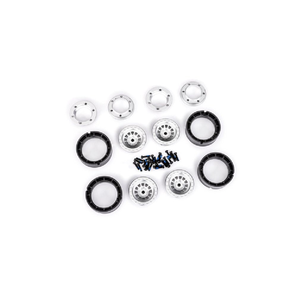 TRAXXAS WHEELS 1.0 ALUM SILVER (4)