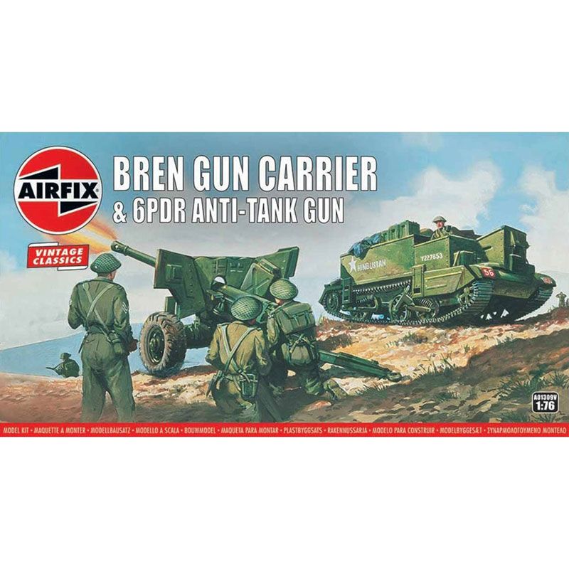 AIRFIX 1/76 BREN GUN CARRIER AND 6PDR ANTI-TANK GUN