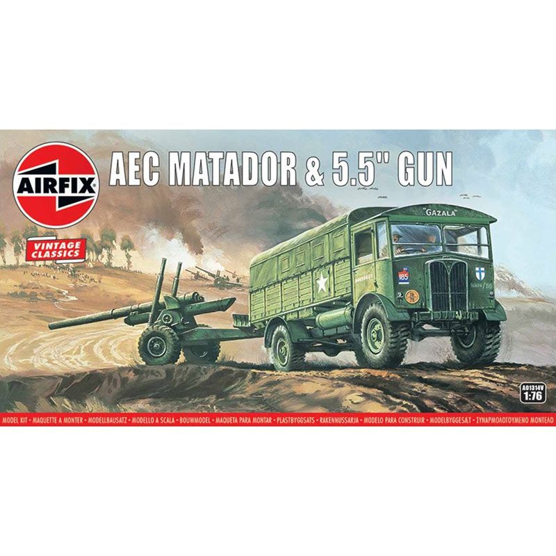 AIRFIX 1/76 AEC MATADOR AND 5.5INCH GUN