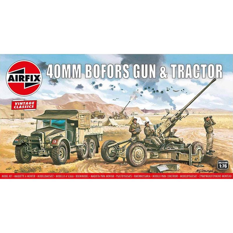 AIRFIX 1/76 BOFORS 40MM GUN AND TRACTOR