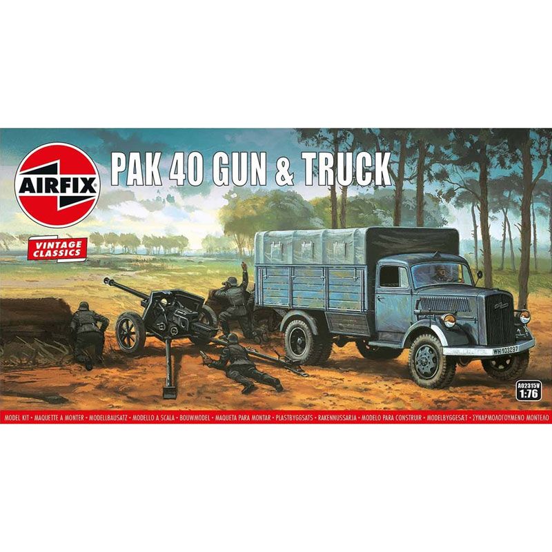 AIRFIX 1/76 PAK 40 GUN AND TRACK