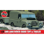 AIRFIX 1/76 LWB LAND ROVER (HARD TOP) AND TRAILER