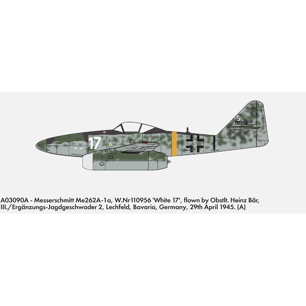 AIRFIX 1/72 MESSERSCHMITT ME262A-1A/2A