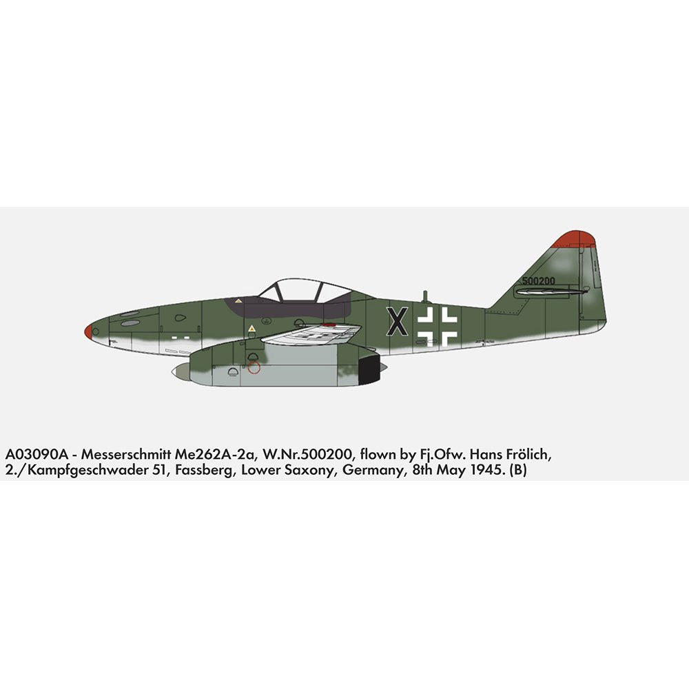 AIRFIX 1/72 MESSERSCHMITT ME262A-1A/2A
