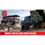 AIRFIX 1/76 WWII 3-TON 4X4 G.S. AND TROOP TRUCKS